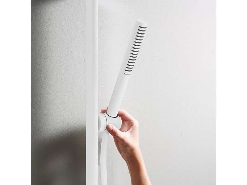 Pommeau de douche HANSGROHE Pulsify S 100 EcoSmart blanc mat