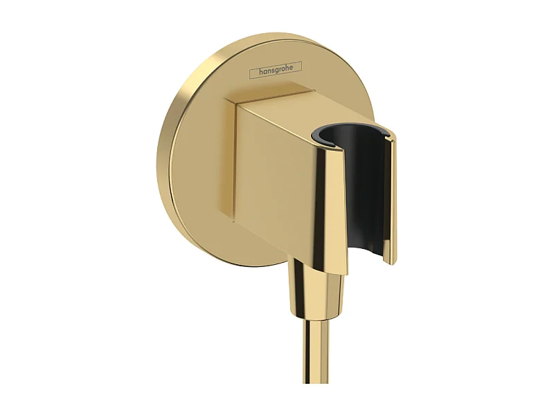 Support pommeau de douche HANSGROHE FixFit S aspect doré poli