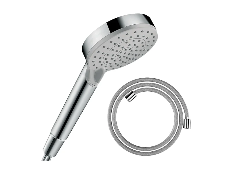 Pommeau de douche HANSGROHE Vernis Blend 100 EcoSmart Vario chromé + flexible de douche HANSGROHE Designflex 125 cm chromé