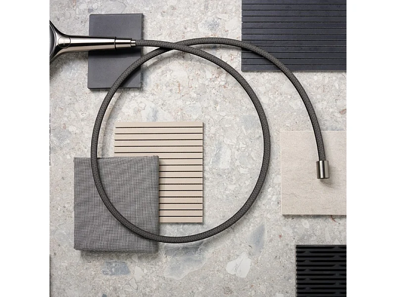 Flexible de douche HANSGROHE Designflex 160 cm noir chromé brossé