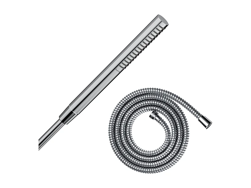Pommeau de douche HANSGROHE Pulsify S 100 EcoSmart chromé + flexible de douche 1,60 m HANSGROHE Metaflex chromé