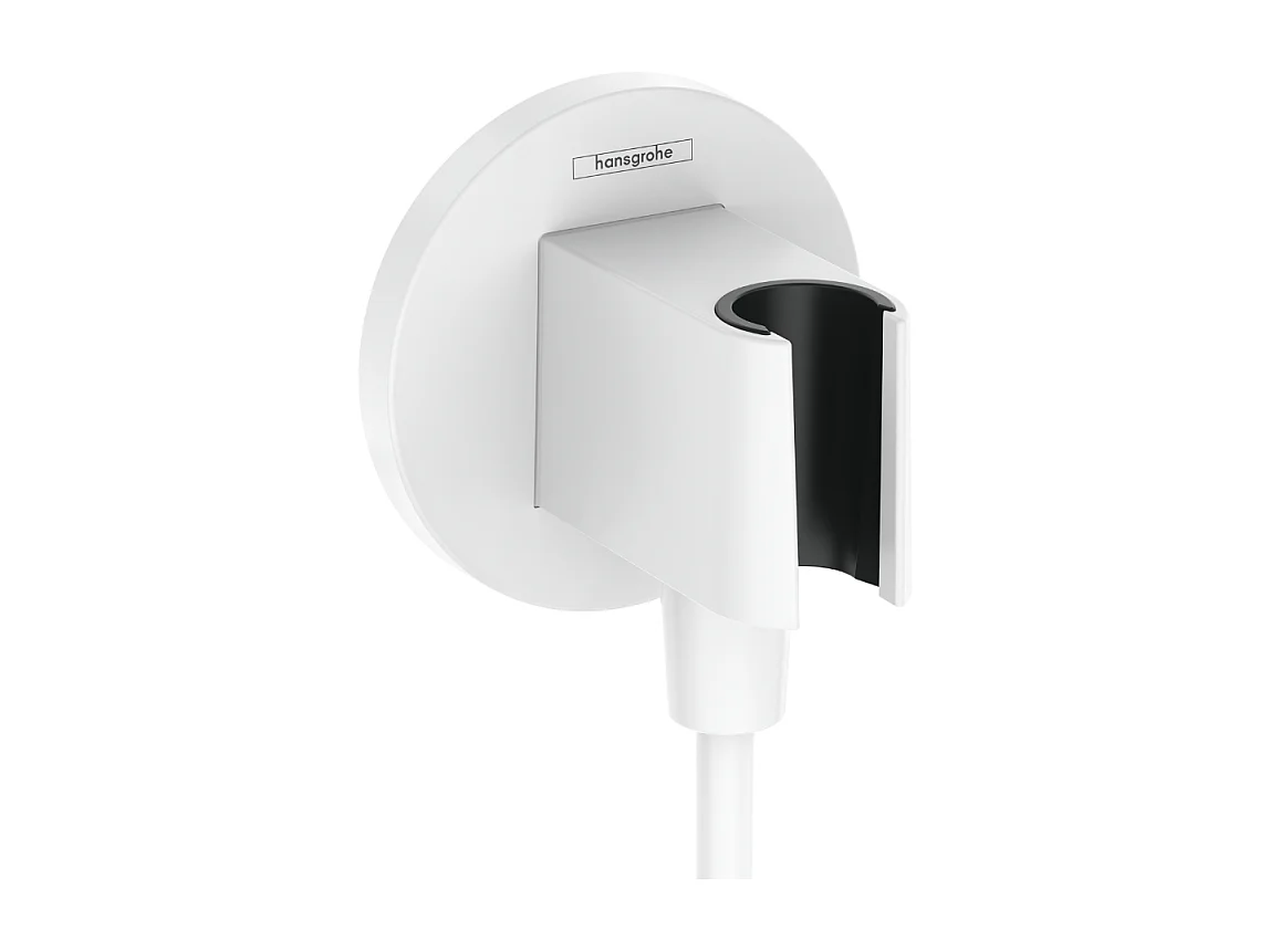Support pommeau de douche HANSGROHE FixFit S blanc mat