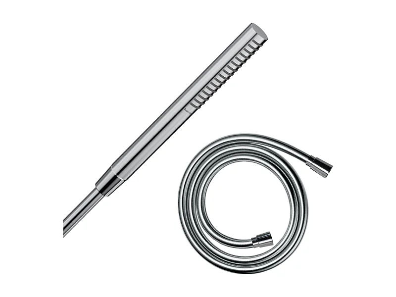 Pommeau de douche HANSGROHE Pulsify S 100 EcoSmart chromé + flexible de douche 2 m HANSGROHE Isiflex chromé