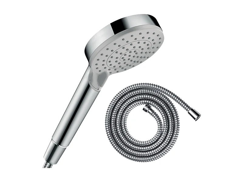 Pommeau de douche HANSGROHE Vernis Blend 100 EcoSmart Vario chromé + flexible de douche 1,60 m HANSGROHE Metaflex chromé