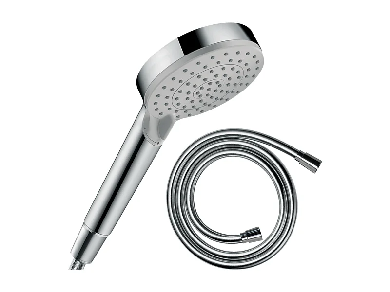 Pommeau de douche HANSGROHE Vernis Blend 100 EcoSmart Vario chromé + flexible de douche 1,25 m HANSGROHE Isiflex chromé