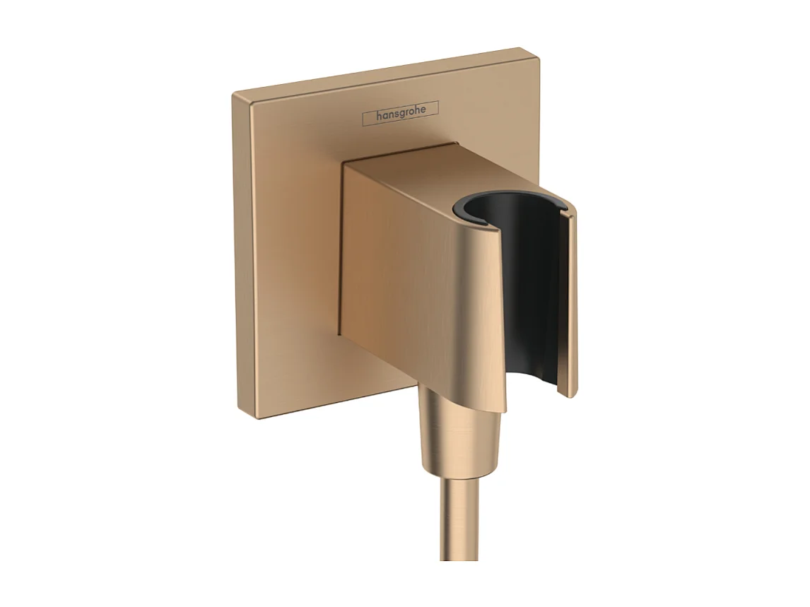 Support pommeau de douche HANSGROHE FixFit E bronze brossé