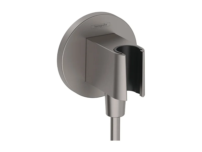 HANSGROHE FixFit S soporte para cabezal de ducha negro cromo cepillado