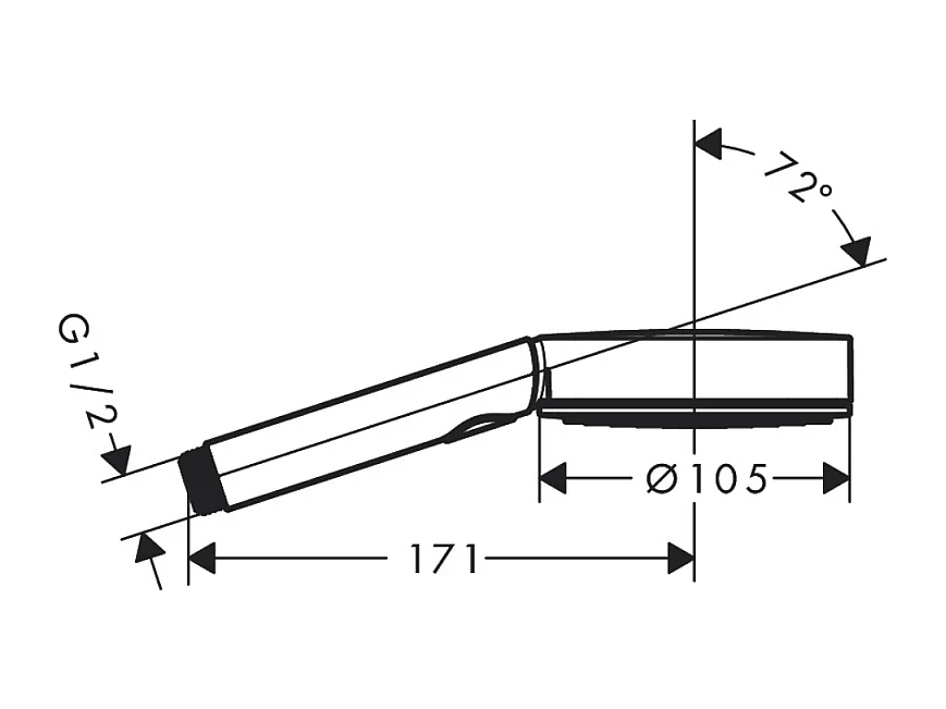 Pommeau de douche HANSGROHE Pulsify Select S 105 EcoSmart 3jets bronze brossé
