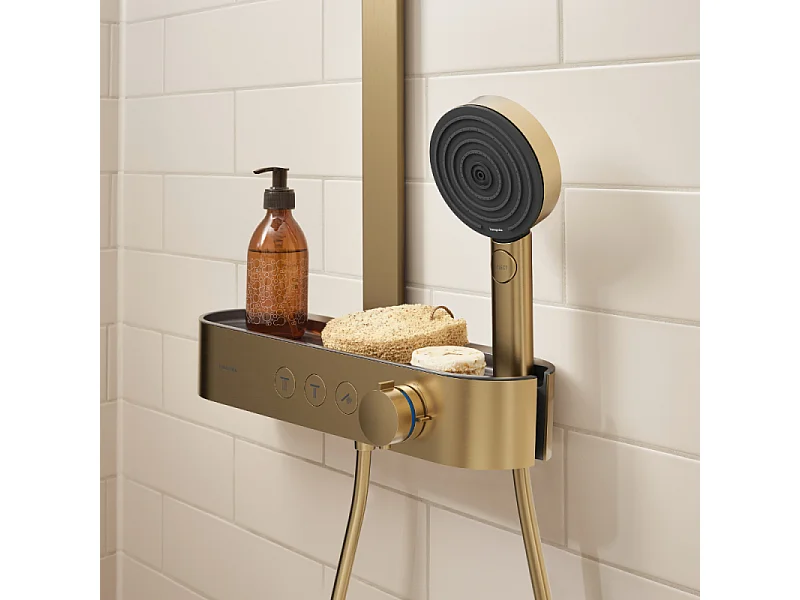 Pommeau de douche HANSGROHE Pulsify Select S 105 EcoSmart 3jets bronze brossé