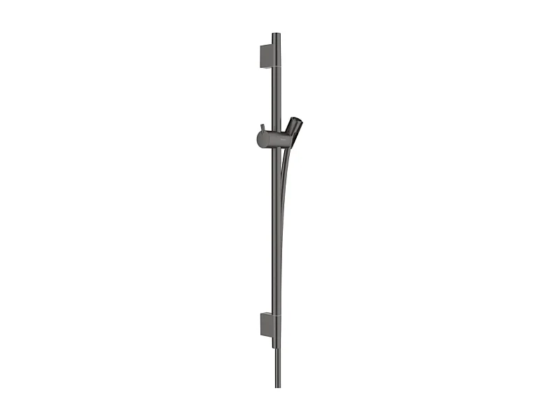 HANSGROHE Unica S Puro barra de ducha 65 cm con flexible cromo negro cepillado