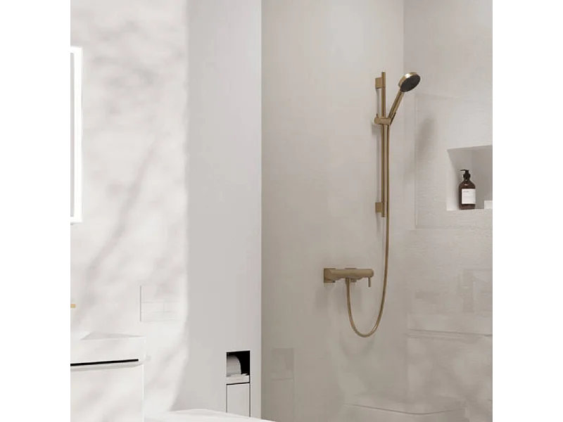 Barre de douche HANSGROHE Unica S Puro 65 cm avec flexible Bronze brossé