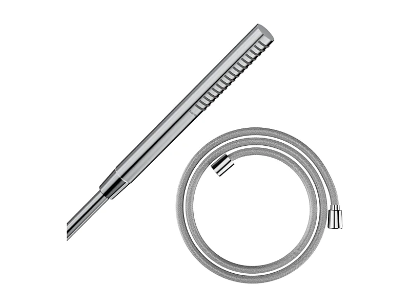 Pommeau de douche HANSGROHE Pulsify S 100 EcoSmart chromé + flexible de douche HANSGROHE Designflex 200 cm chromé