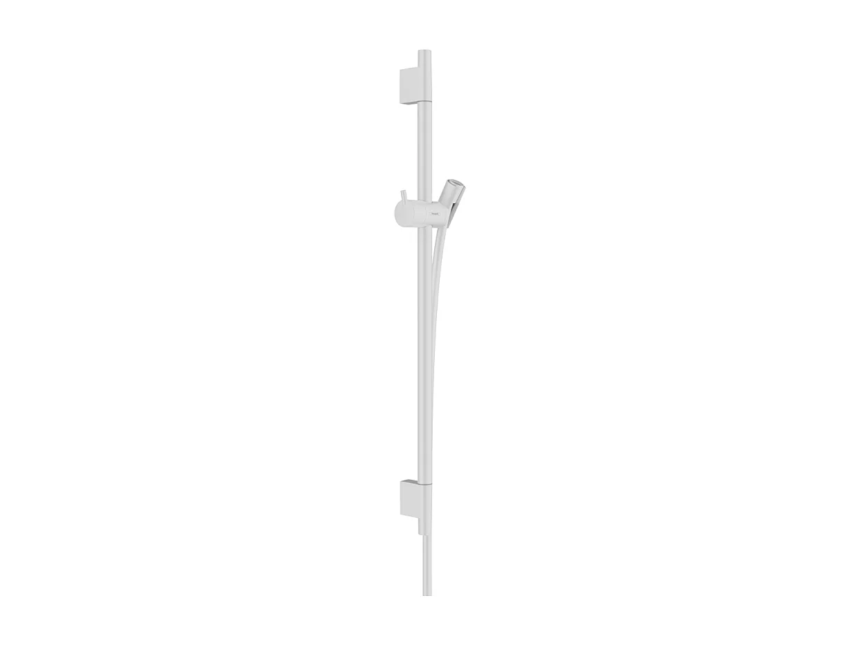 Barre de douche HANSGROHE Unica S Puro 65 cm avec flexible Blanc mat