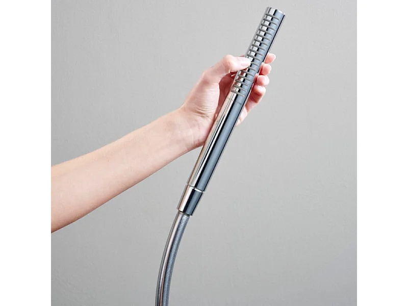 Pommeau de douche HANSGROHE Pulsify S 100 EcoSmart chromé + flexible de douche HANSGROHE Designflex 160 cm chromé