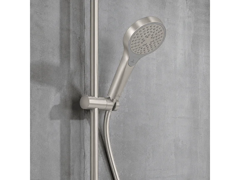 VILLEROY & BOCH Verve Showers Rociador de ducha de 3 chorros de níquel cepillado mate