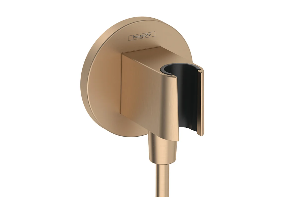 HANSGROHE FixFit S soporte para cabezal de ducha bronce cepillado