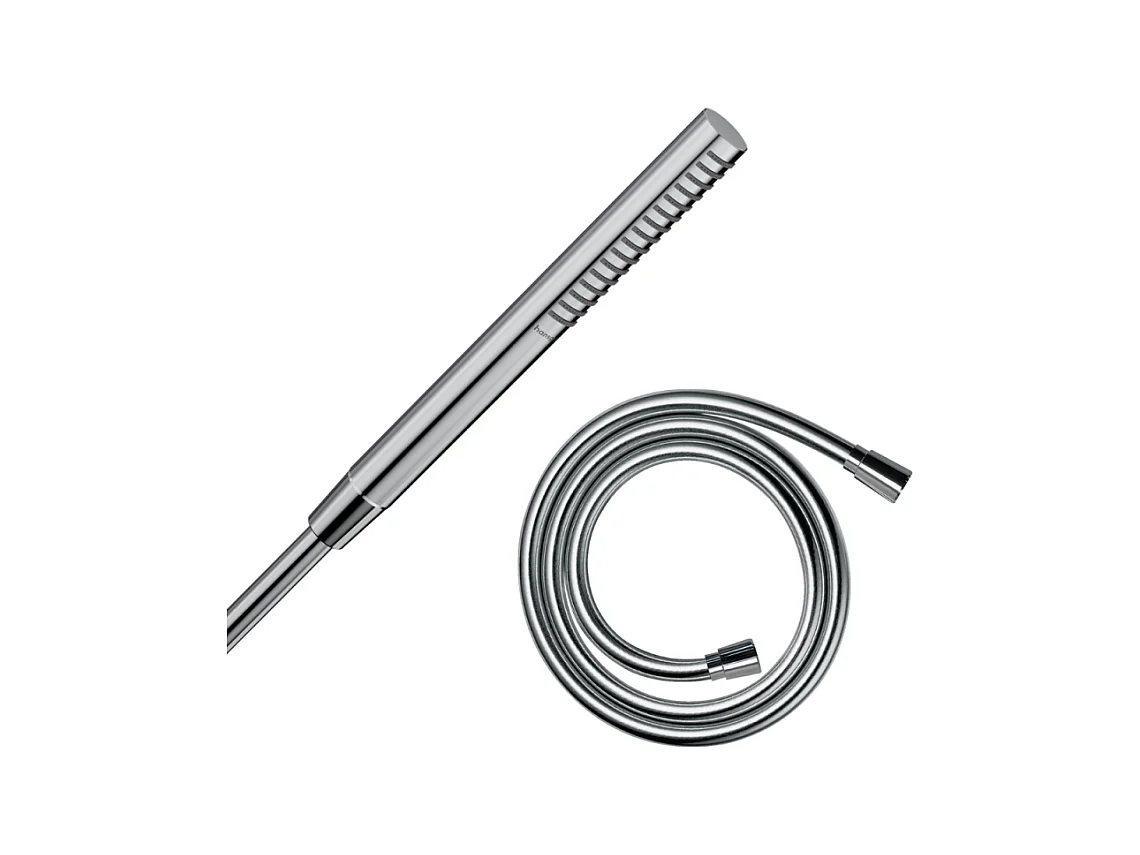 Pommeau de douche HANSGROHE Pulsify S 100 EcoSmart chromé + flexible de douche 1,60 m HANSGROHE Isiflex chromé
