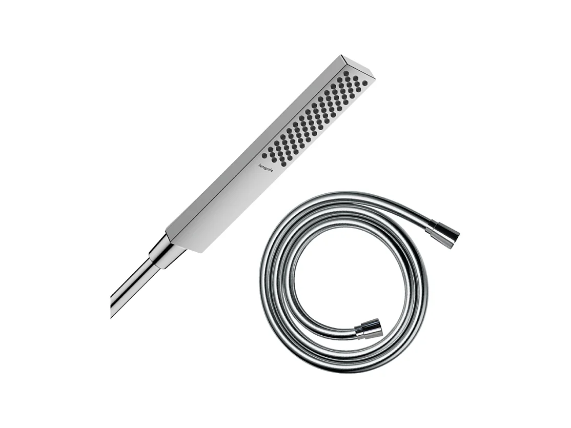 Pommeau de douche HANSGROHE Pulsify E 100 EcoSmart chromé + flexible de douche 2 m HANSGROHE Isiflex chromé
