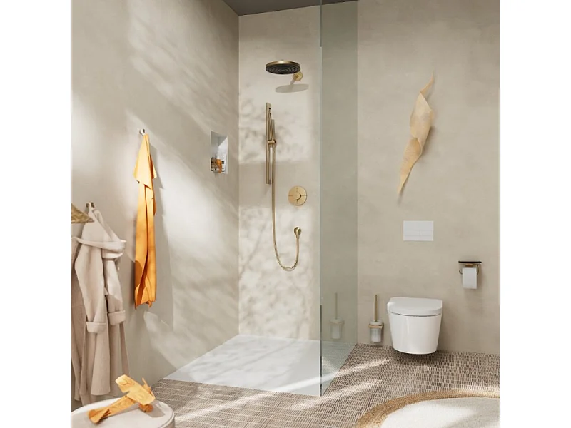 Pommeau de douche HANSGROHE Pulsify S 100 EcoSmart bronze brossé