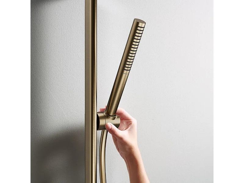 Pommeau de douche HANSGROHE Pulsify S 100 EcoSmart bronze brossé