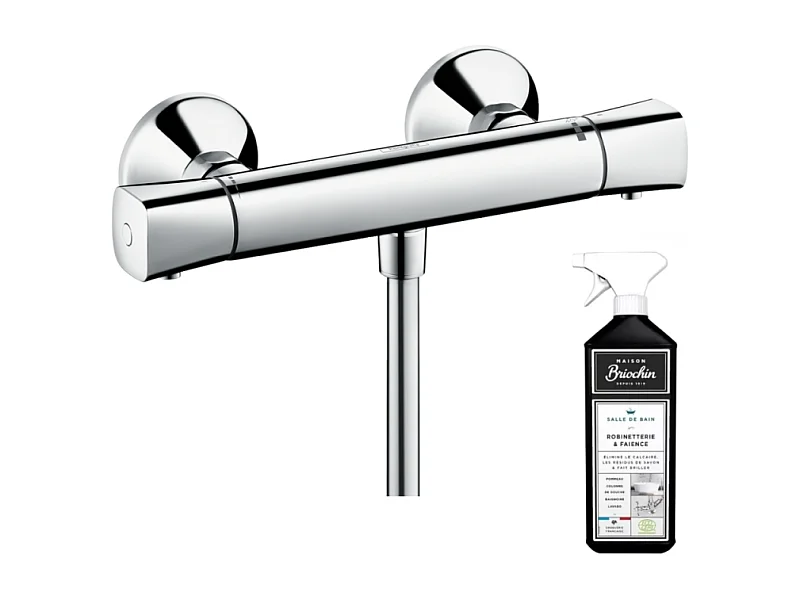 Mitigeur douche thermostatique HANSGROHE Ecostat Universal chromé + nettoyant Briochin