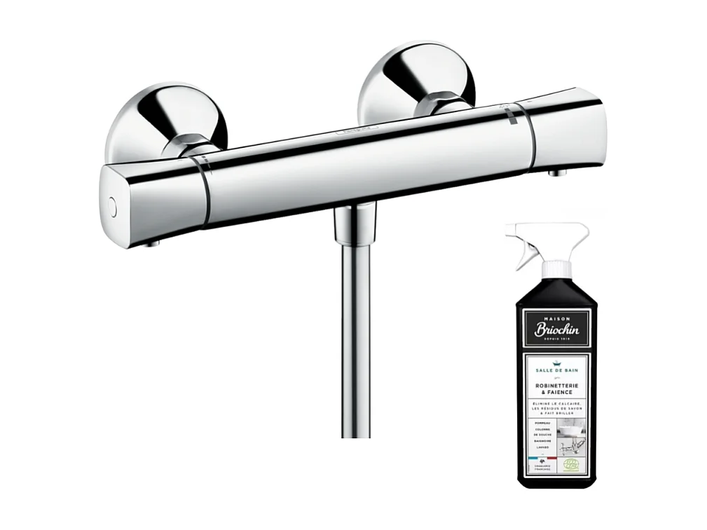 Mitigeur douche thermostatique HANSGROHE Ecostat Universal chromé + nettoyant Briochin