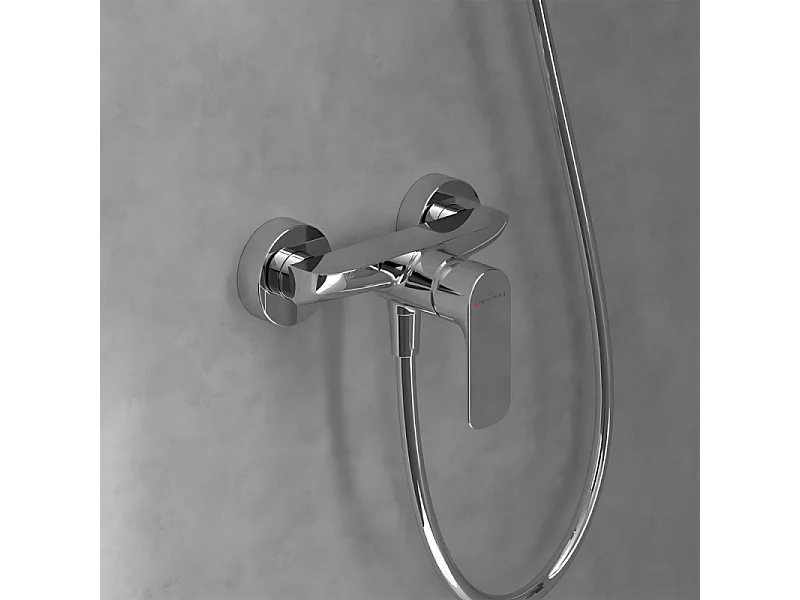Mitigeur mécanique douche VILLEROY ET BOCH Architectura Chrome + Ensemble de douche VILLEROY ET BOCH Verve Showers 3 jets Chrome