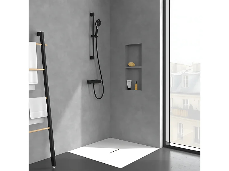 Mitigeur mécanique douche VILLEROY ET BOCH Loop & Friends+ Ensemble de doucheVerve Showers 3 jets Noir mat