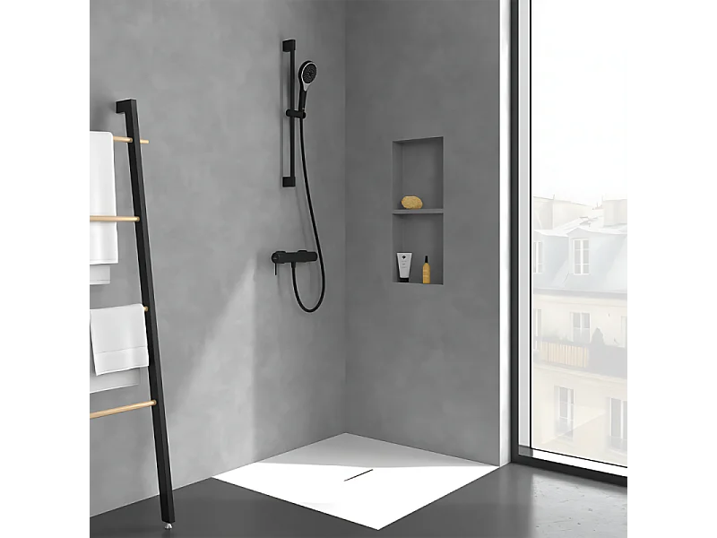 Mitigeur mécanique douche VILLEROY ET BOCH Loop & Friends+ Ensemble de doucheVerve Showers 3 jets Noir mat