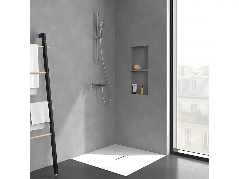 Mitigeur mécanique douche VILLEROY ET BOCH Liberty Chrome + Ensemble de douche VILLEROY ET BOCH Verve Showers 3 jets Chrome
