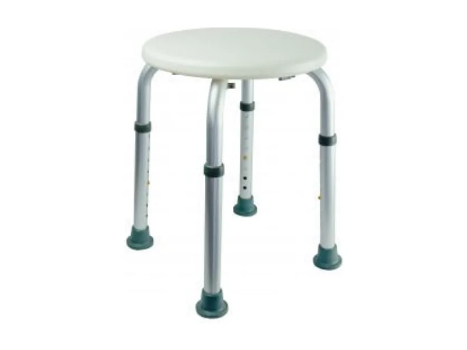 Tabouret de douche PMR PELLET Essentiel rond hauteur réglable + Barre à ventouse de maintien PMR PELLET 30 cm