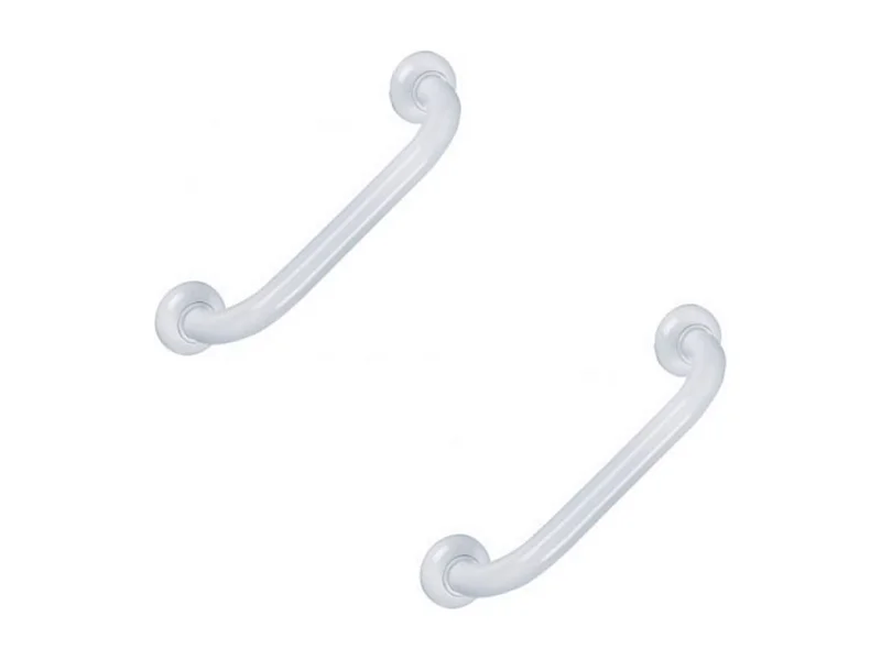 Lot de 2 barres de maintien droite PMR PELLET Essentiel acier époxy 30 cm blanc