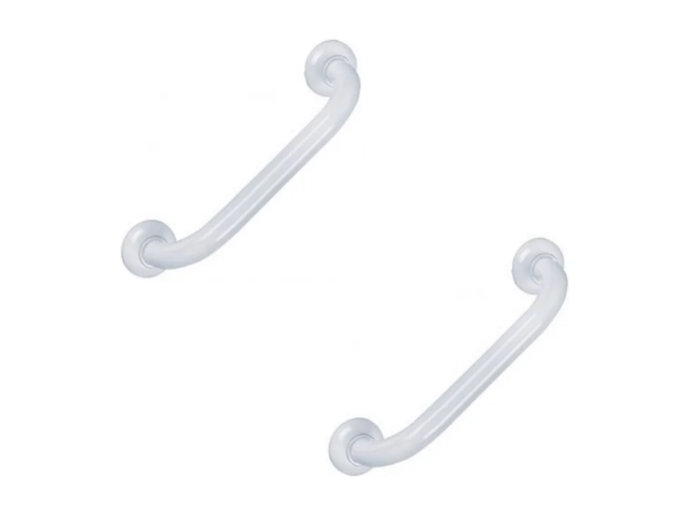 Lot de 2 barres de maintien droite PMR PELLET Essentiel acier époxy 30 cm blanc