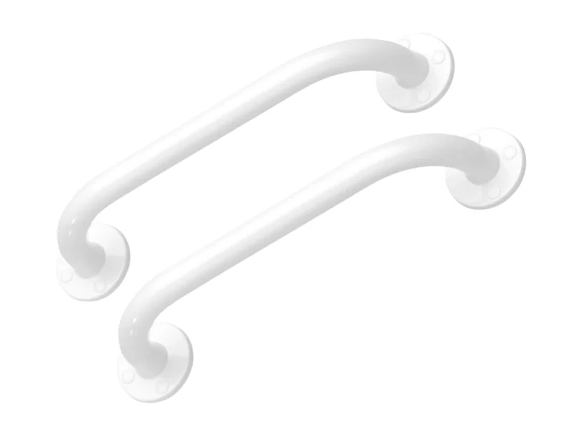 Lot de 2 barres de maintien droite PMR PELLET Essentiel acier époxy 30 cm blanc
