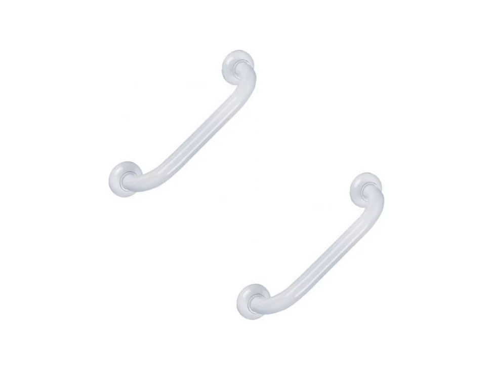 Lot de 2 barres de maintien droite PMR PELLET Essentiel acier époxy 30 cm blanc