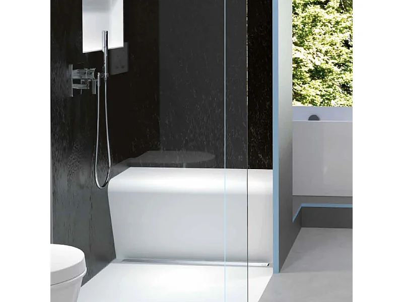 Banc de douche à carreler 90 cm WEDI Sanoasa 3 assise arrondi