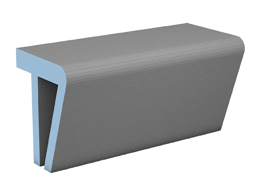 Banc de douche à carreler 90 cm WEDI Sanoasa 3 assise arrondi