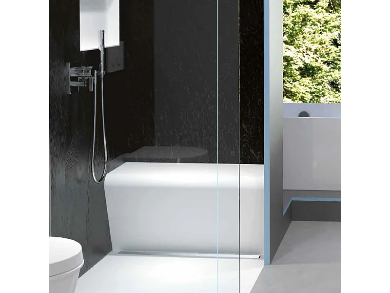 Banc de douche à carreler 90 cm WEDI Sanoasa 3 assise arrondi