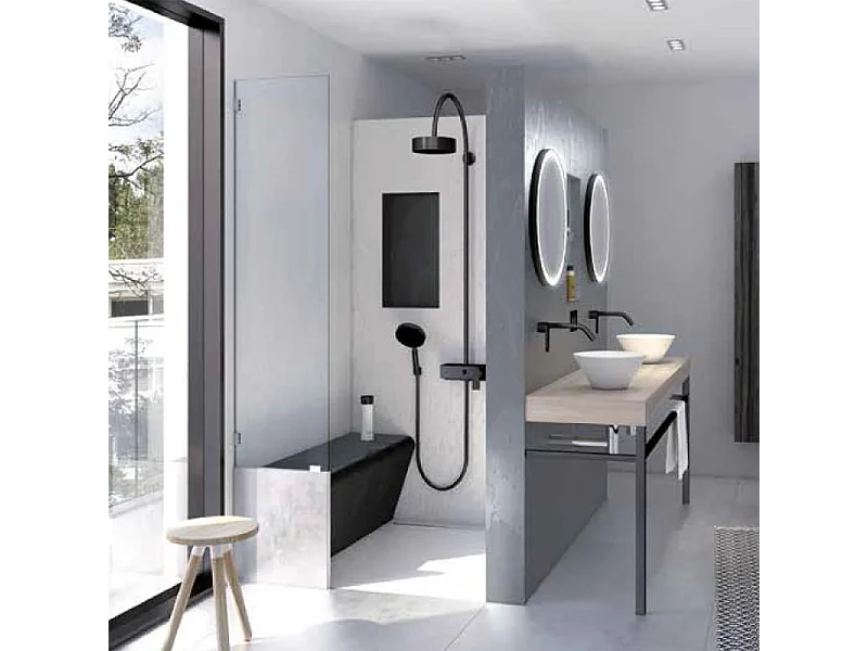 Banc de douche a carreler 120 cm WEDI Sanoasa 3 assise arrondi