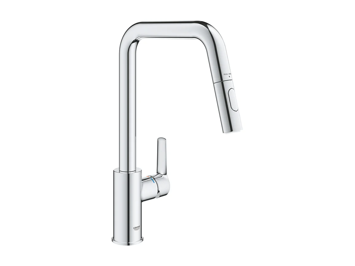 Grifo de cocina con chorro GROHE Start, caño alto cromado, 2 chorros
