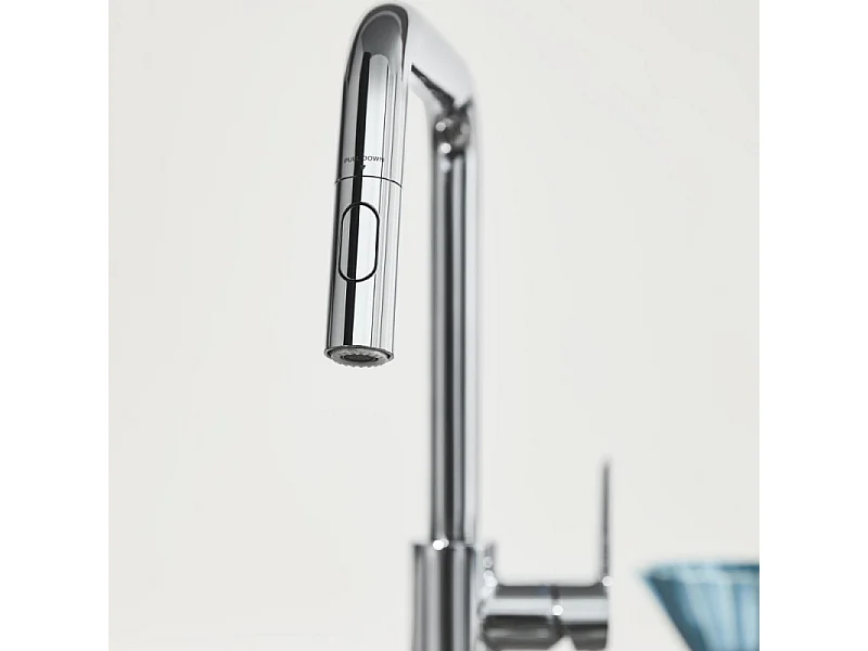 Grifo de cocina con chorro GROHE Start, caño alto cromado, 2 chorros