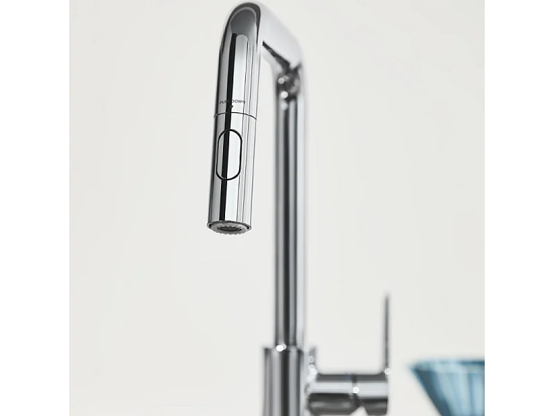 Grifo de cocina con chorro GROHE Start, caño alto cromado, 2 chorros