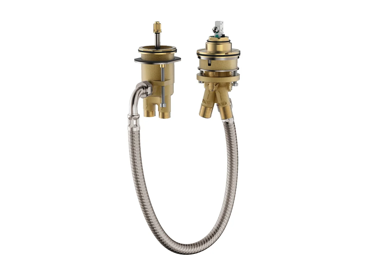 Corps d'encastrement pour mitigeur 2 trous sur bord de baignoire HANSGROHE