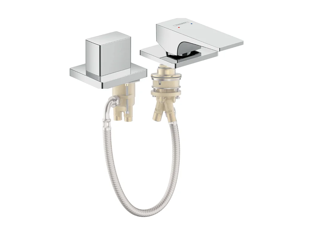 Mitigeur bain douche 2 sorties poignée manette HANSGROHE Metropol chromé + corps encastré