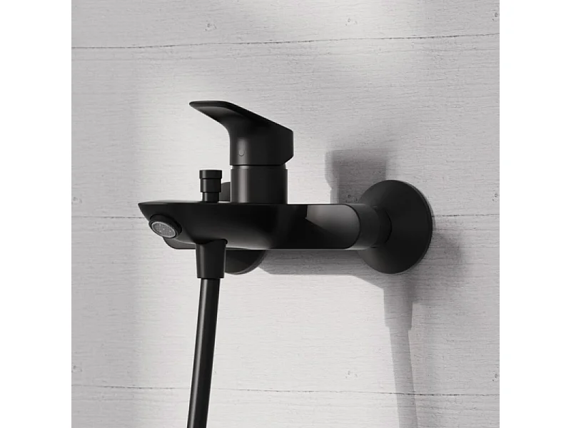 Mitigeur bain douche mécanique HANSGROHE Logis noir mat
