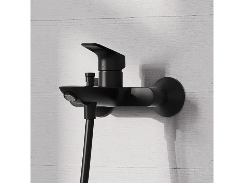 Mitigeur bain douche mécanique HANSGROHE Logis noir mat