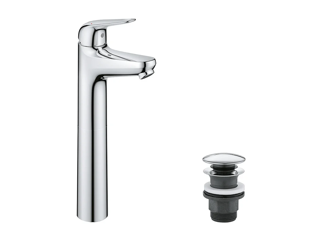 Mezclador de lavabo GROHE Swift con desagüe XL cromado Push open
