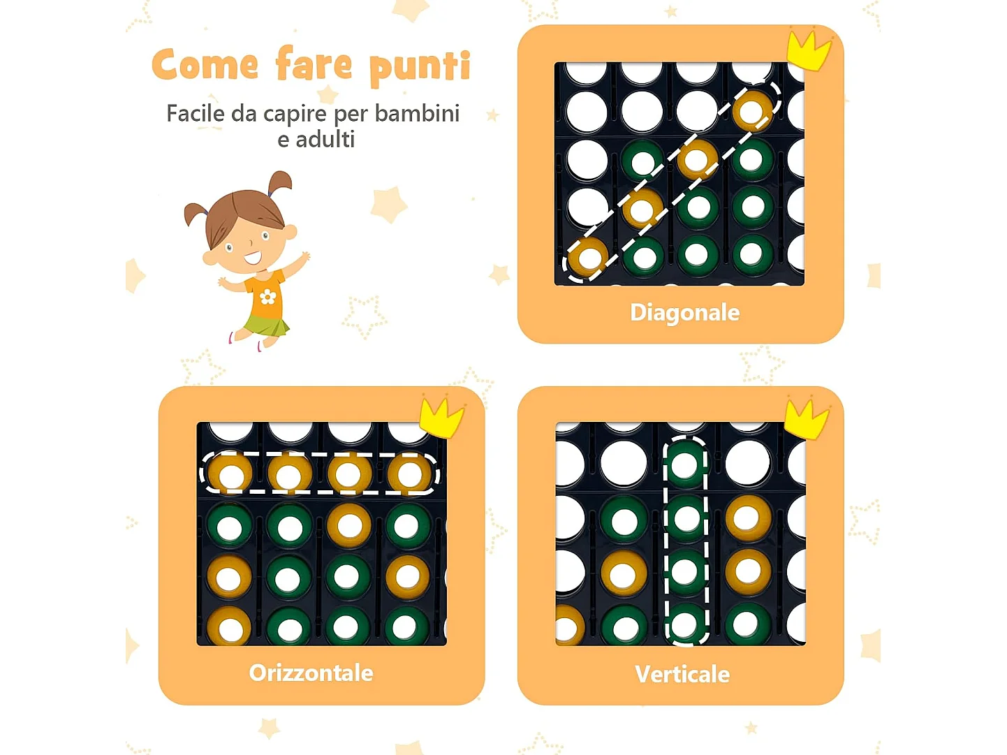 Jeux Puissance 4 Géant pour Enfants Multifonction 3 en 1 avec Cerceau de Basket-ball Jeu d’Anneaux au Côté 42 Anneaux Blanc