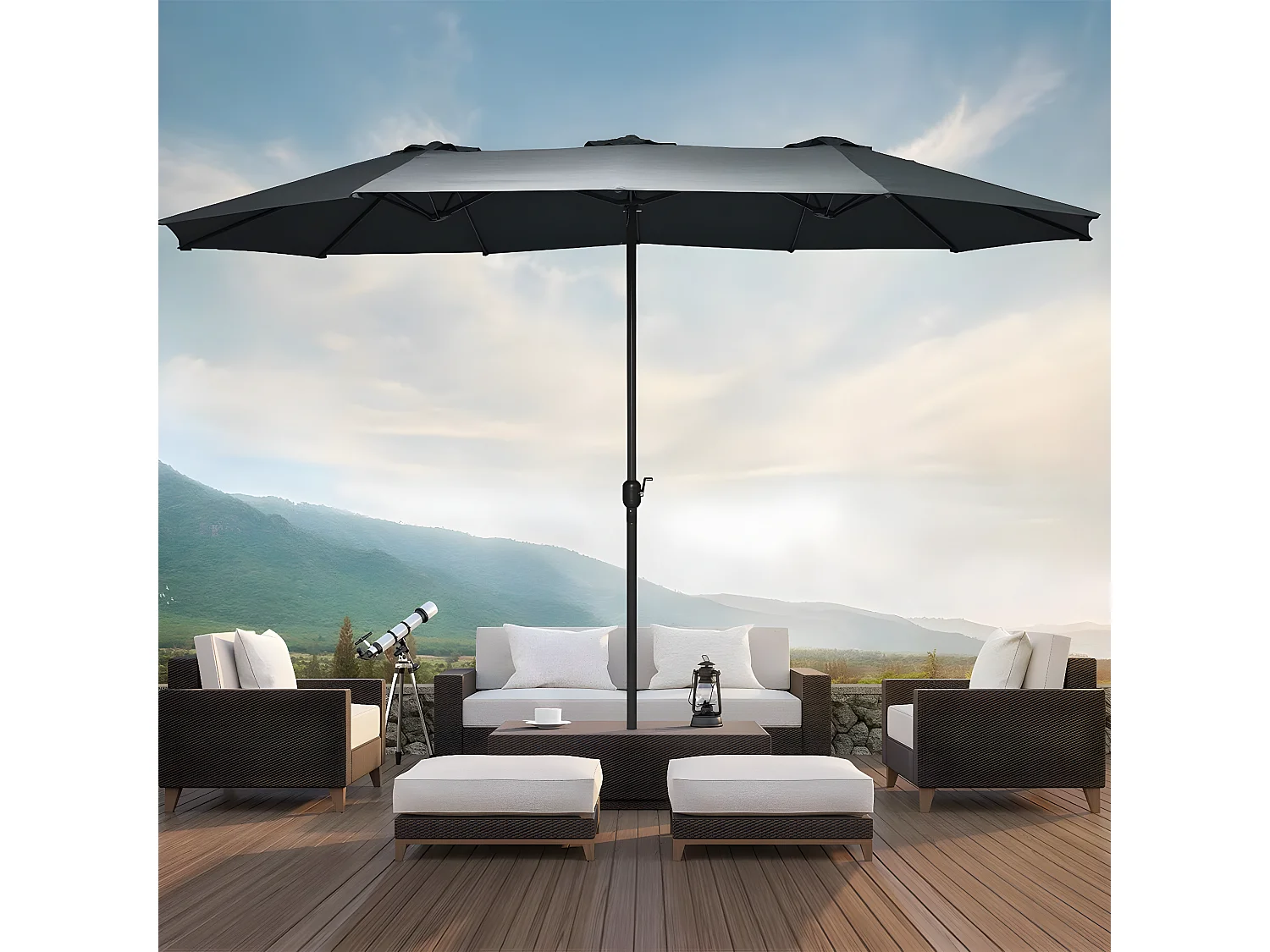 460x270cm Doppelsonnenschirm