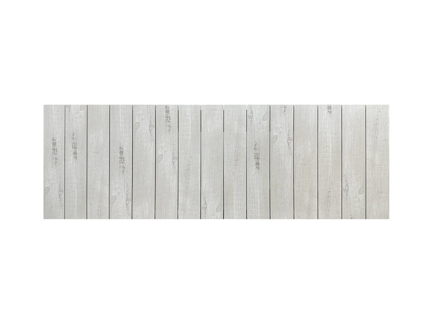 DHOME Kopfteil aus recyceltem Holz, DM, vertikaler Palettenstil, 145 x 46, Betten 135/140 – weißes Holz